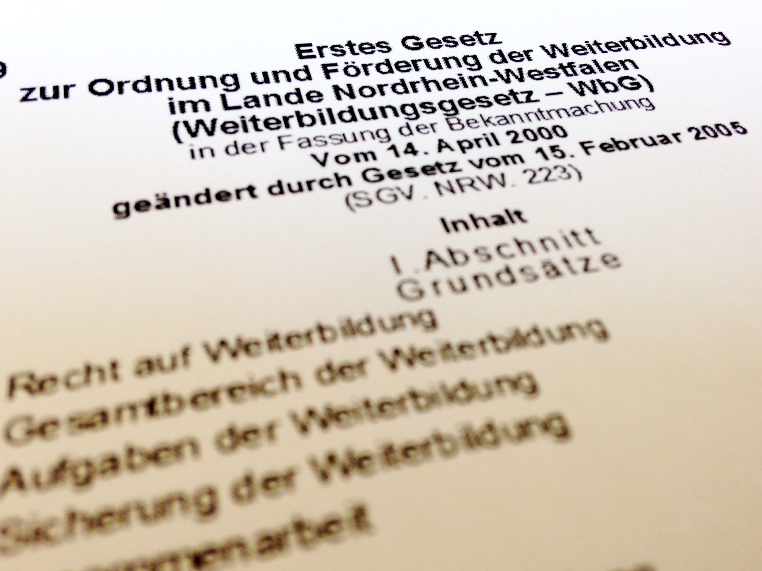LVQ Recht auf Weiterbildung