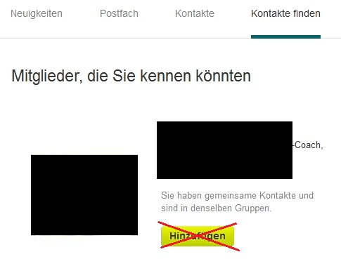 XING - Kontakte Hinzufügen