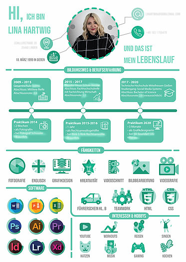 Infografischer kreativer Lebenslauf