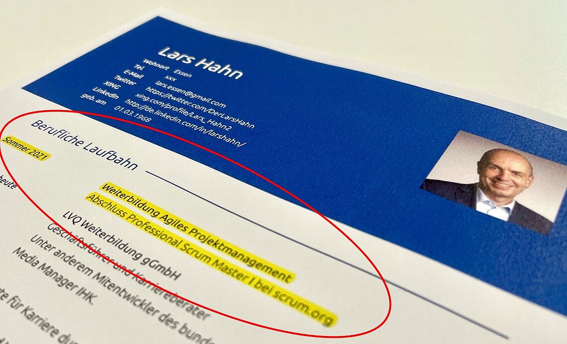 Weiterbildung zwischen zwei Jobs Weiterbildung zwischen zwei Jobs im Lebenslauf
