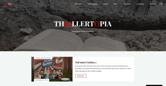 Thrillertopia: Buchblog für Thriller & Krimifans, Selbstvorstellung als Autorin.